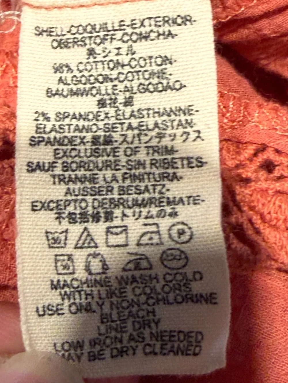 Free People Terracotta Maria Maria Lace Blouse size L - Picture 8 of 9